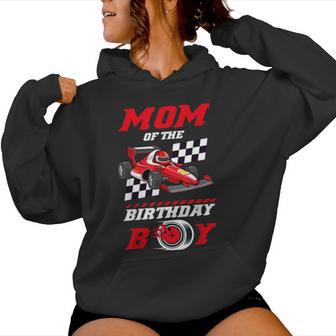 Mom Of The Birthday Boy Pit Crew Race Car Matching Family Women Hoodie - Thegiftio UK