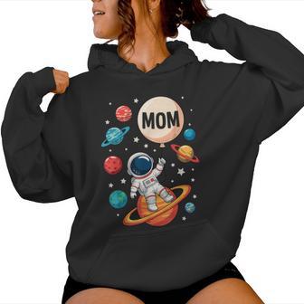 Mom Of The Birthday Boy Space Astronaut 1St Birthday Family Women Hoodie | Mazezy