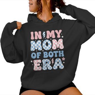 In My Mom Of Both Era Mom Retro Mama Of Both Groovy Women Hoodie - Thegiftio UK