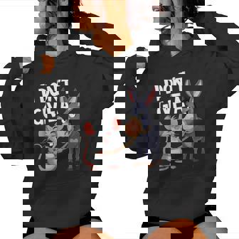 Mouse And Donkey Sarcastic Animal Women Hoodie - Monsterry