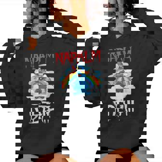 Napalm Death Rainbow Bunny ピンク ナパーム デスラビット レディースパーカー - Kawaiitshirt