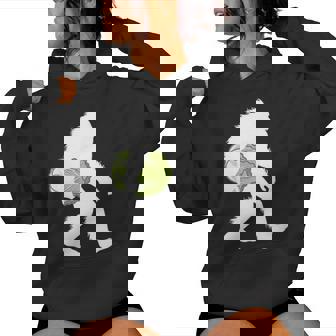 Nappa Cabbage Bigfoot Holding Asian Vegetable Sasquatch Women's Hoodie | Mazezy