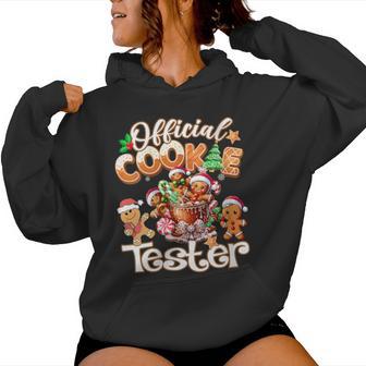 Official Cookie Tester Gingerbread Christmas Baking Crew Women Hoodie - Thegiftio UK
