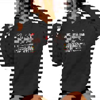 Overstimulated But Festive Christmas Possums For Women Women Hoodie | Mazezy