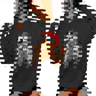 Paint Horse Christmas Ugly Xmas Sweater Equestrian Cowgirl Women's Hoodie | Mazezy