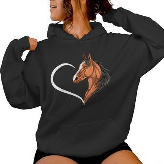 Pferde Für Frauen Mädchen Kinder Pferd Herz Kapuzenpullover für Damen - Geschenkecke