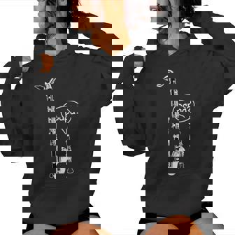 Piccolo And Bass Clarinet Humor For Papà A Clarinet Women's Hoodie | Mazezy