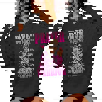 Prayer Warrior God Jesus Christian Pink Camo Girl Tank Top Women's Hoodie | Mazezy