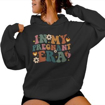 In My Pregnant Era Groovy Pregnancy Announcement Gender Women Hoodie - Seseable