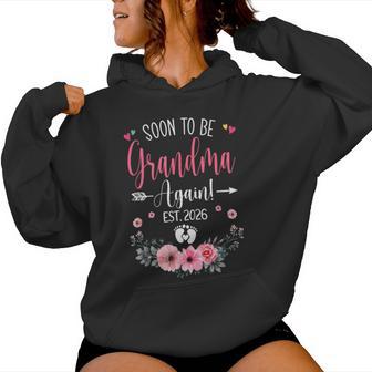 Pronto To Be Grandma Again Est 2026 Día De La Madre Sudadera con capucha para mujer - Regaloses