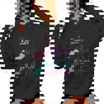 Proud Girl Just a Kentucky Girl In a West Virginia World Tank Top Women's Hoodie | Mazezy