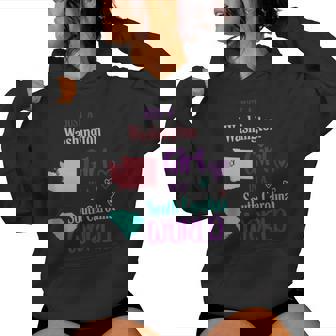 Proud Girl Just a Washington Girl In a South Carolina World Tank Top Women's Hoodie | Mazezy