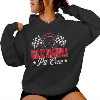 Race Car Birthday Party Racing Family Great Grandma Pit Crew Women Hoodie - Monsterry
