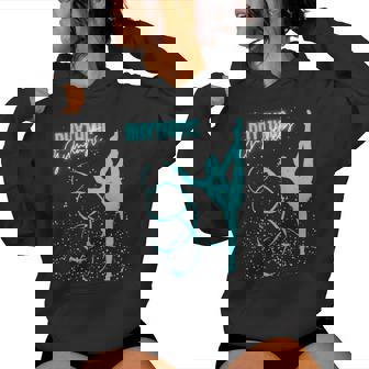 Ragazze Ritmica Ginnastica Teal Felpa con cappuccio da donna - Novitaregali