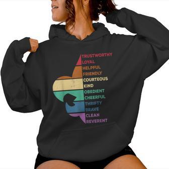Rainbow Colorful Scouting Law Women Hoodie - Thegiftio UK