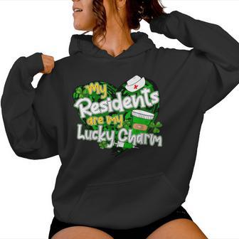 My Residents Are My Lucky Charms Patrick's Day Doctor Nurse Women Hoodie - Thegiftio UK