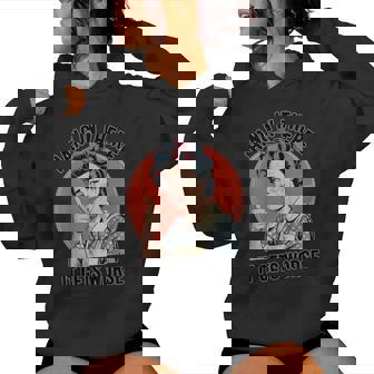 Retro Sarcastic Humor Dread Cartoon Dark Women Hoodie | Seseable FR