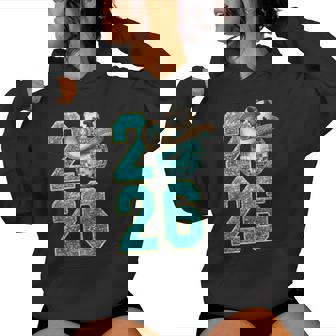 Retro Turquoise Disco Ball New Year 2026 Western Cowgirl Hat Women's Hoodie | Mazezy