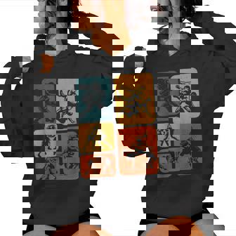 Retro Vintage Wrestling Silhouette Wrestler Men Women Kids Women's Hoodie | Mazezy