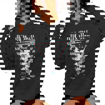 Rock & Roll Frog With Guitar Graphic Women's Hoodie | Mazezy