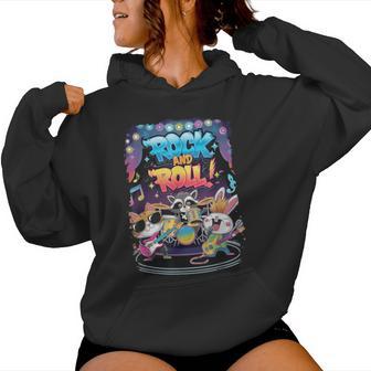 Rock And Roll Cute Animal Band Pour Enfants Et Mélomanes Sweat à capuche femme - Cadeauxyz