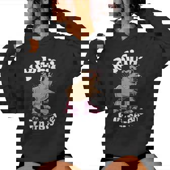 Rollin Capybara Roller Skating Women's Hoodie | Mazezy