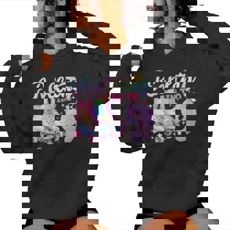 Rolling In To 9 Years Old Girl Roller Skating 9th Bday Party Women's Hoodie | Mazezy