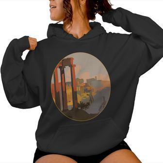 Roma Roma Italia Arte Clásico Sudadera con capucha para mujer - Regaloses