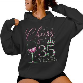 Saludos A Las Es De 35 Años Que Cumplen 35 Años Cumpleaños De Queens Sudadera con capucha para mujer - Regaloses