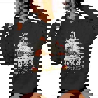 Santa Cowboy Horse Rodeo Western Country Christmas Women Hoodie | Seseable FR