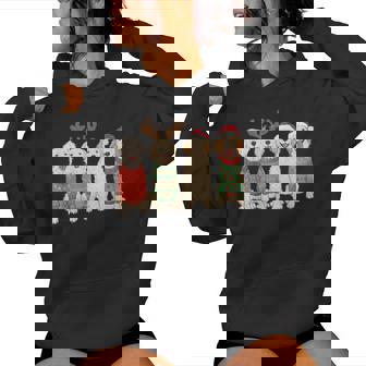 Santa Golden Retriever Christmas Golden Retriever Dog Mom Women Hoodie - Seseable