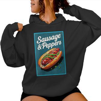 Sausage And Peppers Italian Sandwich Women's Hoodie | Mazezy