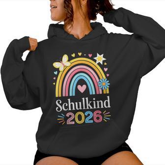 Schulkind 2026 Regenbogen Mädchen Einschulung 2026 Mädchen Kapuzenpullover für Damen - Geschenkecke