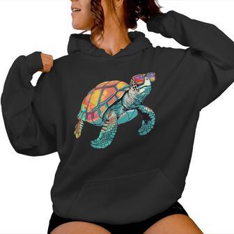 Sea Turtle Sunglasses Women Hoodie - Thegiftio UK