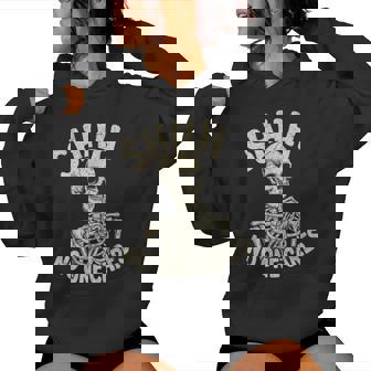 Shhh No One Cares Skeleton Sarcastic Humor Women Hoodie | Seseable FR