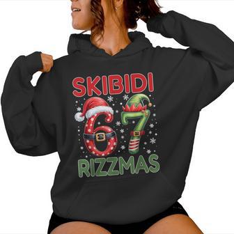 Skibidi Rizzmas 67 Christmas Six Seven Xmas Boys Girls Women Hoodie - Thegiftio UK