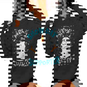 Snow Day Supporter Snowflake Christmas Pajamas Teacher Women Hoodie - Monsterry