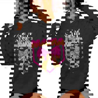 Softball Mom Drip Ice Cream Drip Sprinkle Mama Bow Women Hoodie - Thegiftio