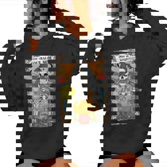 Softball Mom Tarot Card Skeleton Mom Floral Iced Coffee Women Hoodie - Monsterry