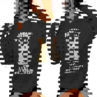 Somebunny Loves Self Defense Cute Easter Bunny Women's Hoodie | Mazezy