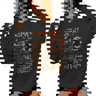 Spain 2026 Eclipse Cool Bull Solar Totality Men Women Kids Women's Hoodie | Mazezy
