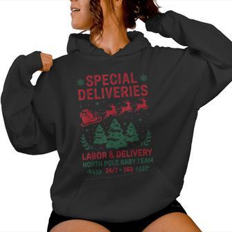 Special Deliveries Labor And Delivery Baby Nurse Christmas Women Hoodie - Monsterry