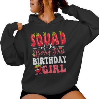 Squad Of Berry First Birthday Girl Sweet One Strawberry Women Hoodie - Thegiftio