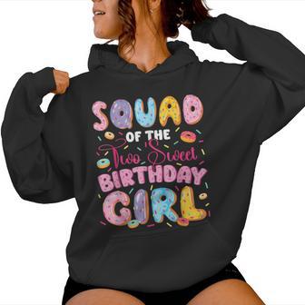 Squad Of The Two Sweet 2Nd Birthday Girl Donut Lover Women Hoodie - Thegiftio