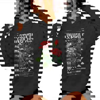 Streetwear Graphic Dark Floral Urban Aesthetic Fashion Women Hoodie | Seseable FR