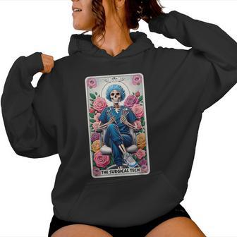The Surgical Tech Tarot Card Skeleton Rose Flower Or Nurse Women Hoodie - Thegiftio