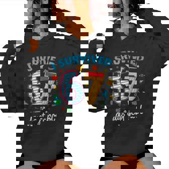 I Survived 67 Days Of School Meme Teacher Student Women Hoodie | Seseable FR