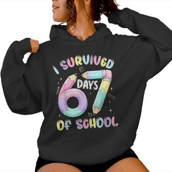 I Survived 67 Days Of School For Teachers Boys Girls Women's Hoodie | Mazezy