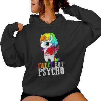 Süßes Aber Psychischüßes Humor-Geschenk Für Ehefrau Mutter Horror Gothic Punk Kapuzenpullover für Damen - Geschenkecke