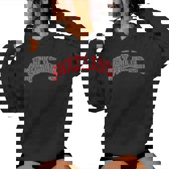 Swaziland College Style Red Throwback Souvenir Women's Hoodie | Mazezy
